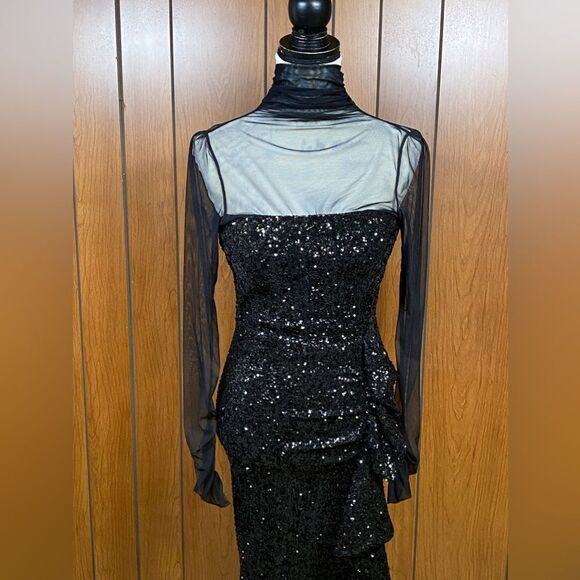 Chiara Boni La Petite Robe Morika Illusion Midi-Dress size 4 - Picture 9 of 12